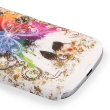 Заден предпазен твърд гръб / капак / за Samsung Galaxy S4 Mini I9190 / I9192 / I9195 - цветна пеперуда