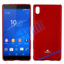 Луксозен силиконов калъф / гръб / TPU Mercury GOOSPERY Jelly Case за Sony Xperia Z4 - червен