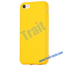 Силиконов калъф / гръб / TPU за Apple iPhone 5C - жълт