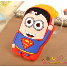 Силиконов калъф / гръб / TPU 3D за Apple iPhone 5 / iPhone 5S - червен / Minion Superman