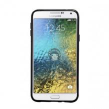 Силиконов калъф / гръб / TPU X Line за Samsung Galaxy E7 / Samsung E7 - черен
