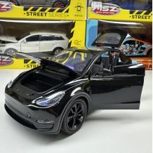 Метална кола с отварящи се врати светлини и звуци Tesla Model Y - 1:24
