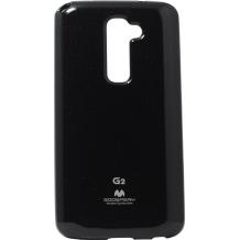 Луксозен силиконов калъф / гръб / TPU Mercury GOOSPERY Jelly Case за LG Optimus G2 D802 / LG G2 - черен