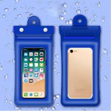 Универсален водоустойчив калъф Waterproof Case за мобилен телефон 6'' - син