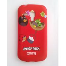 Силиконов калъф / гръб / TPU за Samsung Galaxy S Duos S7560 / S7562 / Samsung S Duos 2 S7580 / S7582 - Angry Birds / червен