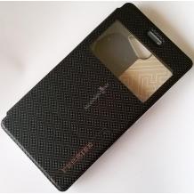 Луксозен кожен калъф Flip тефтер S-View FERRISE за Sony Xperia Z3 - черен / със стойка и силиконов гръб