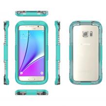 Водоустойчив калъф / Waterproof Heavy Duty Phone Case Cover за Samsung Galaxy S7 Edge G935 - син