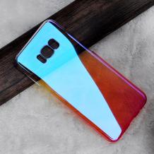 Луксозен гръб Glaze Case за Samsung Galaxy S8 G950 - преливащ / златисто и розово