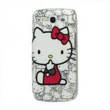 Заден предпазен капак / твърд гръб / за Samsung I9300 GALAXY S3 S III SIII - Hello Kitty
