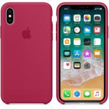 Оригинален гръб Silicone Cover за Apple iPhone X / iPhone XS - бордо