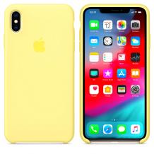 Оригинален гръб Silicone Cover за Apple iPhone X / iPhone XS - жълт