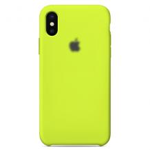 Оригинален гръб Silicone Cover за Apple iPhone XR - лайм