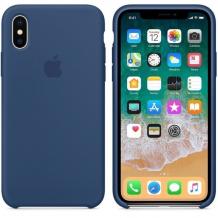 Оригинален гръб Silicone Cover за Apple iPhone XR - тъмно син