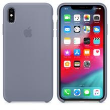 Оригинален гръб Silicone Cover за Apple iPhone XS MAX - лавандулово сиво