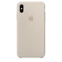 Оригинален гръб Silicone Cover за Apple iPhone XS MAX - светло сив
