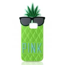 Силиконов калъф / гръб / TPU 3D за Samsung Galaxy S6 G920 - pineapple / зелен ананас
