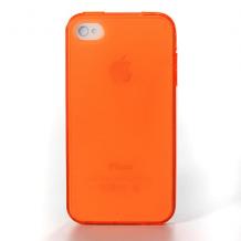 Силиконов калъф / гръб / TPU за Apple iPhone 5 / 5S - оранжев / мат 