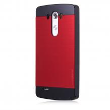 Луксозен твърд гръб / капак / MOTOMO за LG G3 D850 - червен