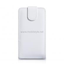 Кожен калъф Flip тефтер за  LG Optimus G2 / LG G2 - бял