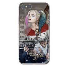 Луксозен стъклен твърд гръб за Apple iPhone 5 / iPhone 5S / iPhone SE - Poker Face Girl