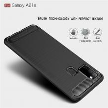 Силиконов калъф / гръб / TPU за Samsung Galaxy A21s - черен / carbon