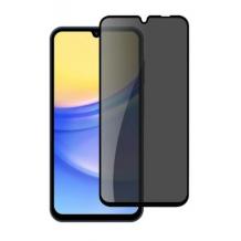 Privacy 5D full cover Tempered glass Full Glue screen protector Samsung Galaxy A25 5G / Privacy Извит стъклен скрийн протектор с лепило от вътрешната страна за Samsung Galaxy A25 5G - черен / прозрачен