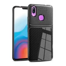 Луксозен силиконов калъф / гръб / TPU Auto Focus за Samsung Galaxy M30 - черен / Carbon