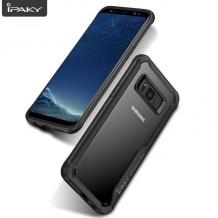 Оригинален луксозен твърд гръб със силиконов кант IPAKY за Samsung Galaxy S8 Plus G955 - прозрачен