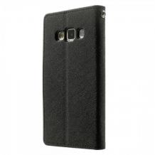 Кожен калъф Flip тефтер Mercury GOOSPERY Fancy Diary със стойка за Samsung Galaxy A5 A500F / Samsung A5 - черен