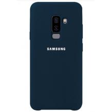 Оригинален гръб Silicone Cover за Samsung Galaxy A6 Plus 2018 - тъмно син