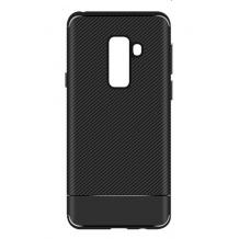 Силиконов калъф / гръб / TPU за Samsung Galaxy A6 Plus 2018 - черен / carbon
