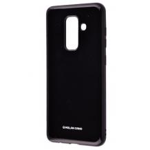 Силиконов калъф / гръб / TPU MOLAN CANO Jelly Case за Samsung Galaxy A6 Plus 2018 - черен / брокат