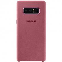 Оригинален гръб Leather Case Alcantara за Samsung Galaxy S10 - розов