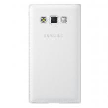 Оригинален кожен калъф Flip Cover / EF-FA300BWEGWW за Samsung Galaxy A3 SM-A300F / Samsung A3 - бял