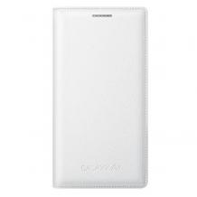 Оригинален кожен калъф Flip Cover / EF-FA300BWEGWW за Samsung Galaxy A3 SM-A300F / Samsung A3 - бял