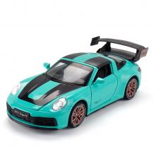 Метална кола Porsche 911 Targa 4S с отварящи се врати капаци светлини и звуци 1:32