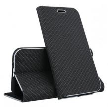 Луксозен кожен калъф Flip тефтер Vennus за Samsung Galaxy A10 - черен / carbon