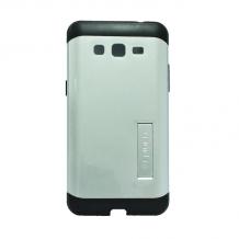 Tвърд гръб / капак / SGP Spigen TOUGH ARMOR за Samsung Galaxy Grand Prime G530 - сив / със стойка