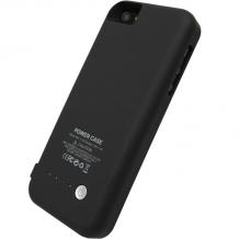 Заден капак / твърд гръб / батерия Power case за Apple iPhone 5 / 5S - 2500mAh / черен
