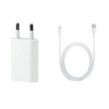 Зарядно устройство 220V за Apple iPhone 5 / iPhone 5S / iPhone 5C / iPhone 6 / iPhone 6S Plus / iPhone 7 + USB кабел