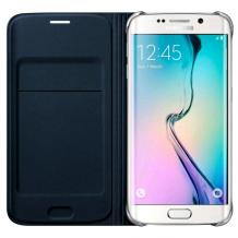 Оригинален калъф Flip Cover Wallet / EF-WG920BBE за Samsung Galaxy S6 G920 - син 
