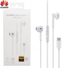 Оригинални стерео слушалки / handsfree / за Huawei Mate 10 Pro - бели