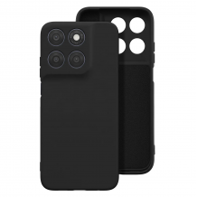 Силиконов калъф / кейс за Motorola Мото G87 - черен гръб със защита за камерата