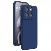 Силиконов калъф / кейс за Motorola Мото G87 - тъмносин гръб със защита за камерата