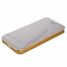 Ултра тънък луксозен калъф BASEUS за Apple iPhone 5 / iPhone 5S - сив / метален