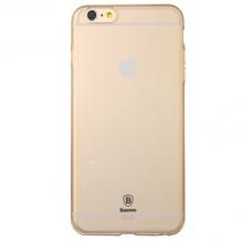 Луксозен твърд гръб / капак / BASEUS Sky Case за Apple iPhone 6 Plus 5.5'' - прозрачен / златен