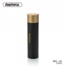 Външна батерия / Power Bank REMAX 2500 mAh за Samsung, Apple, Lenovo, Alcatel, LG, HTC, Sony, Nokia, BlackBerry, Huawei и др - черна