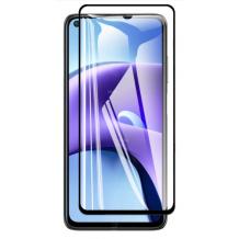 3D full cover Tempered glass Full Glue screen protector Xiaomi Redmi Note 9T 5G / Извит стъклен скрийн протектор с лепило от вътрешната страна за Xiaomi Redmi Note 9T 5G - черен