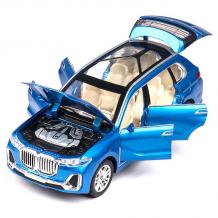 Метална кола с отварящи се врати капаци светлини и звуци BMW X7 1:24