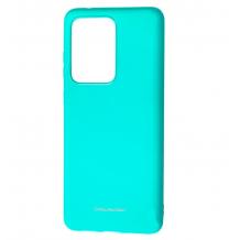 Силиконов калъф / гръб / Molan Cano Glossy Jelly Case за Samsung Galaxy S20 Plus - тюркоаз / гланц / брокат